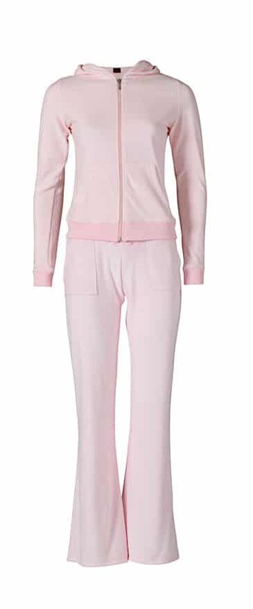 Image Pink Couture velvet Hoody and pants light pink