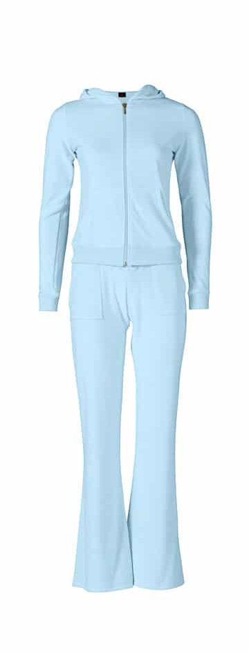 Image Pink Couture velvet Hoody and pants baby blue