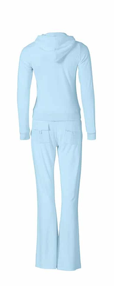 Image Pink Couture velvet Hoody and pants baby blue