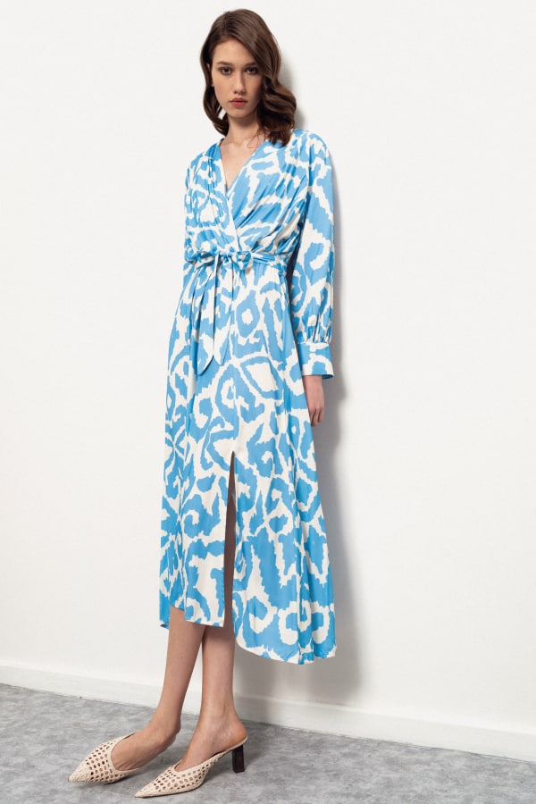 Image Isabella dress with print/blue