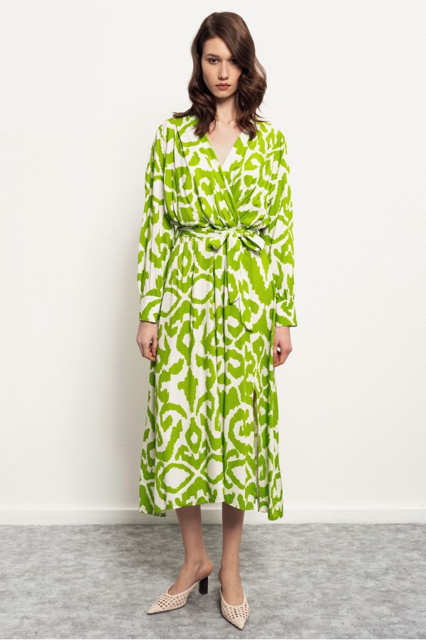 Image Isabella dress with print/green