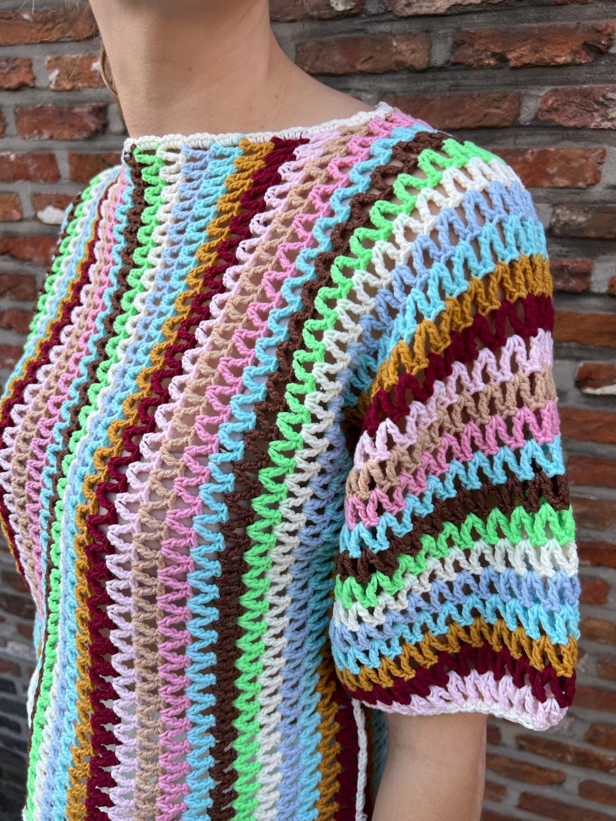 Image Mona Crochet-knit sweater multicolor