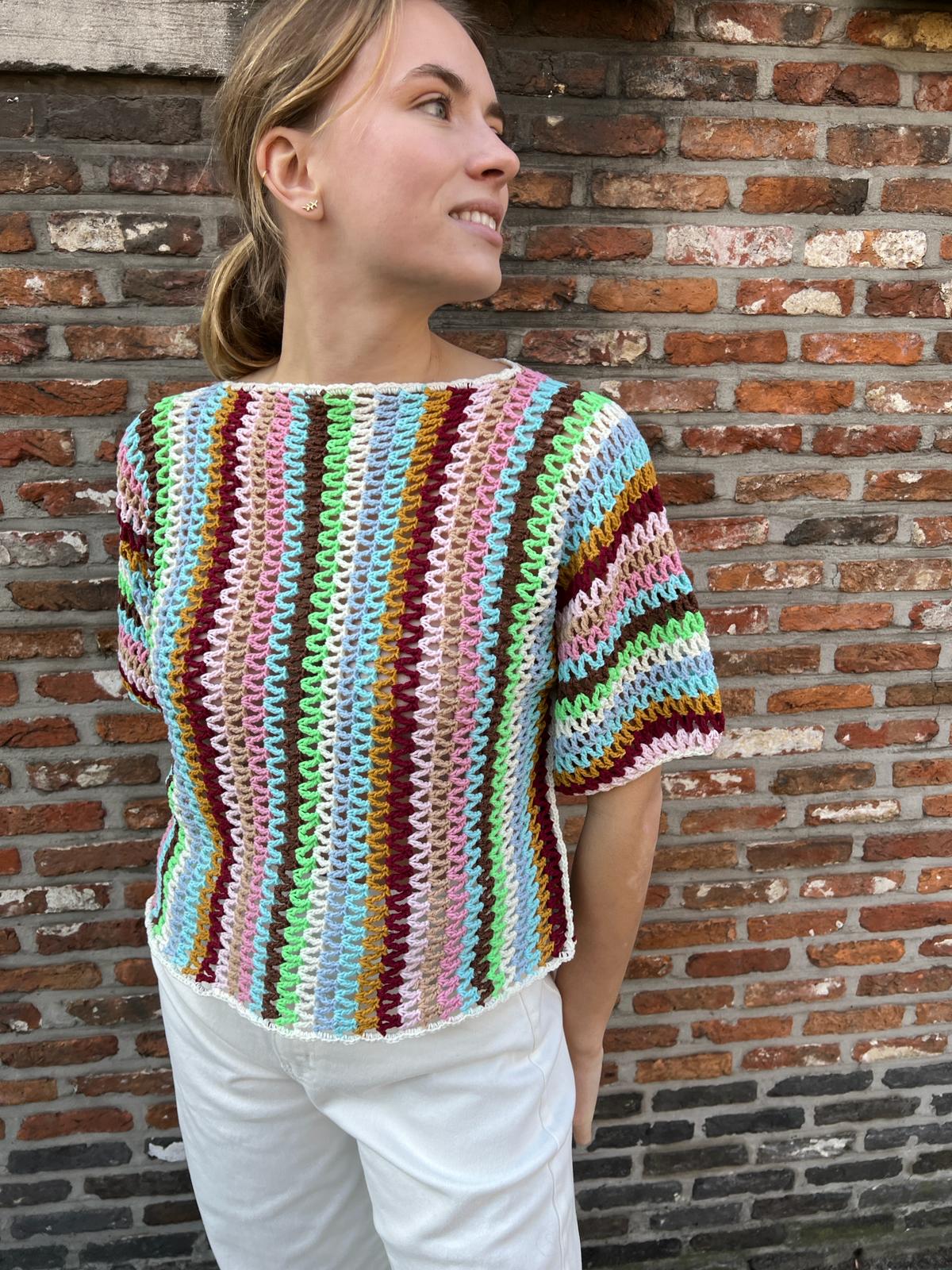 Image Mona Crochet-knit sweater multicolor