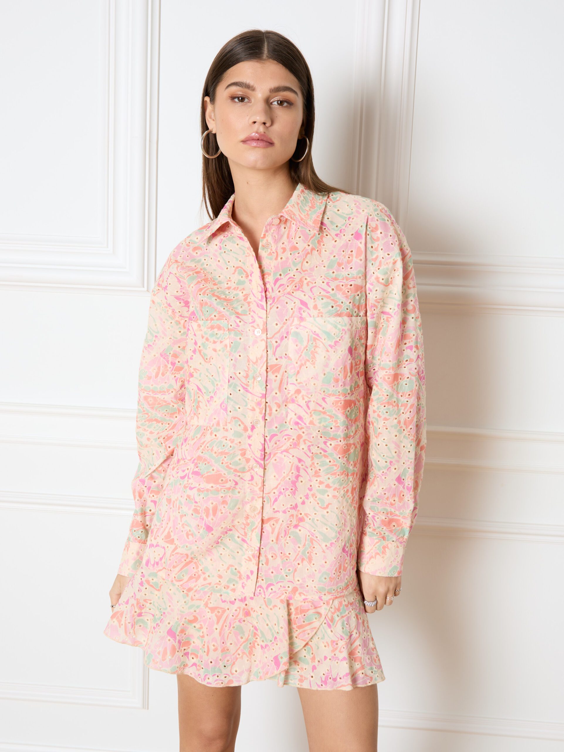 Image Jazzy broderie blouse roze