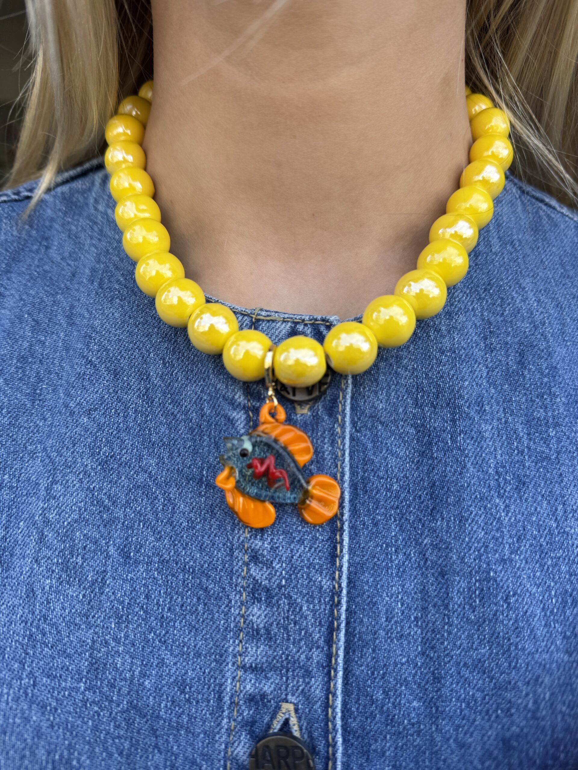 Image Luna ketting geel